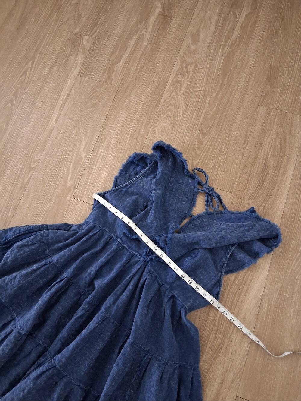 Free People Undone Mini Dress In Montana Indigo Wash - Picture 11 of 15